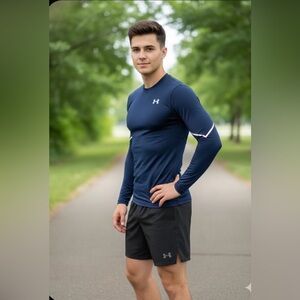 Under Armour Men's Navy Long Sleeve Tee